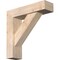 Ekena Millwork Traditional Block Smooth Bracket w/ Offset Brace, Douglas Fir, 5 1/2"W x 20"D x 20"H BKT0604X20X20TRA05SDF - alternate 1